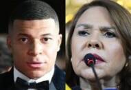 Split image: left side shows a young man in a tuxedo looking at the camera; right side shows a woman speaking into a microphone with a focused expression.