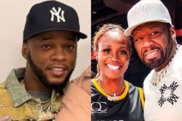 Left: close-up of a man wearing a black NY cap and camouflage jacket. Right: a smiling couple, woman in a black and yellow jersey and a man in a white cap taking a selfie.