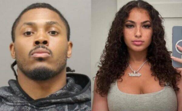 Side-by-side mugshots: a man on the left and a woman on the right, both facing the camera with neutral expressions.