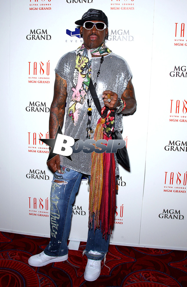 Dennis Rodman Dressed as Dennis Rodman (Photos)