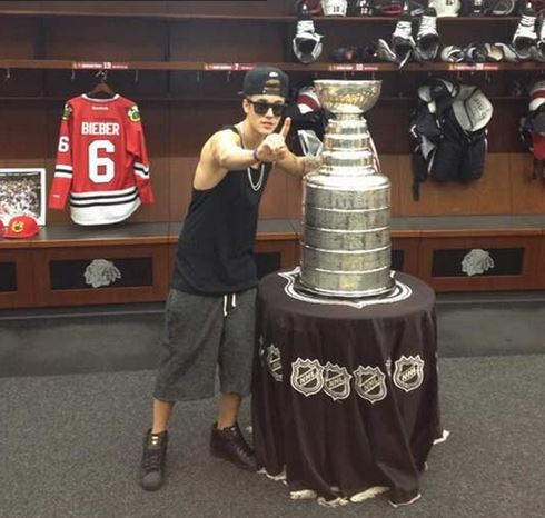 Justin Bieber Stanley Cup