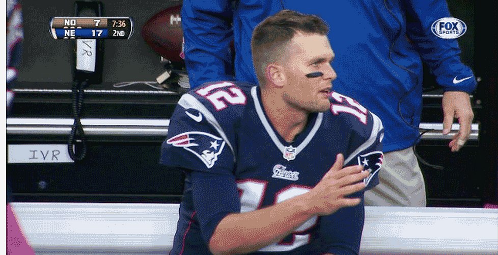 Tom Brady, Left Hanging.