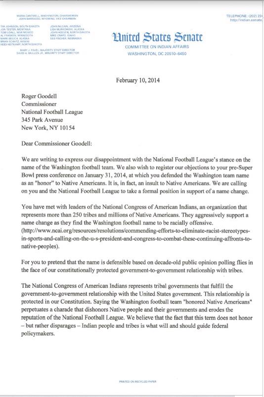 Congress Threatens NFL over Redskins Name - BlackSportsOnline