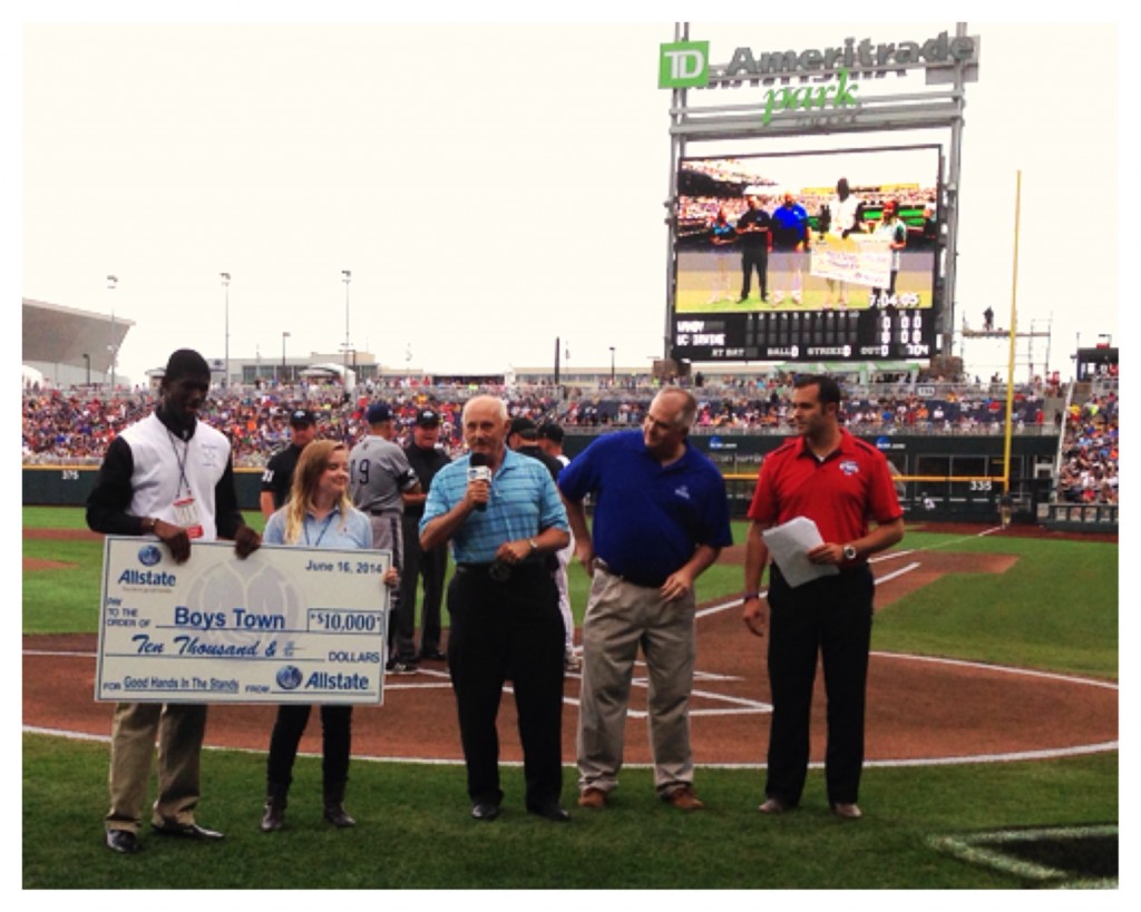 Allstate Presents $10K to Boys Town During CWS (Photo) - BlackSportsOnline