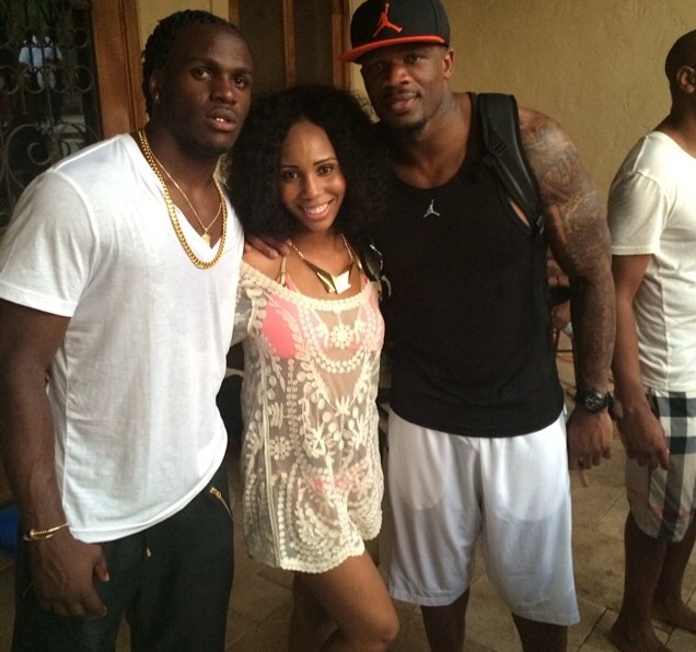 andre johnson attends drake's pool party