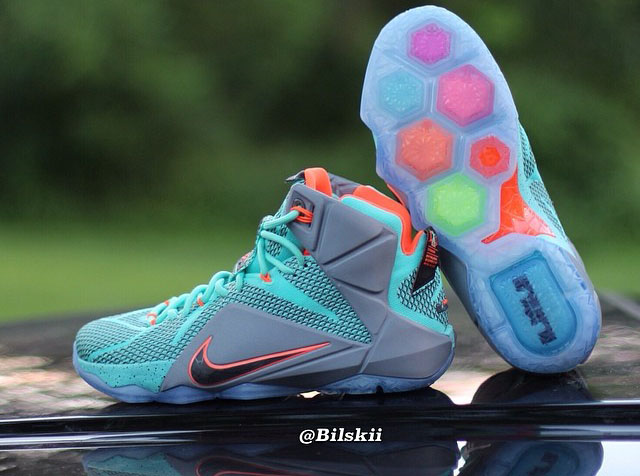 lebron 12 teal and orange