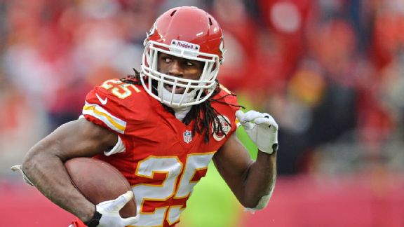 Jamaal Charles and Eric Berry out