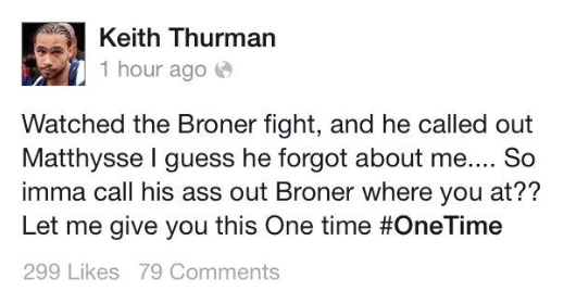 Keith Thurman vs Broner