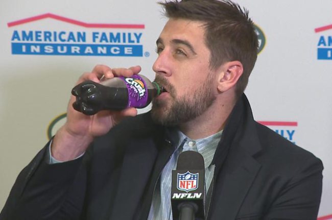 Aaron Rodgers Says He&#39;s Been Drinking Grape Soda for 7 Yrs |  BlackSportsOnline