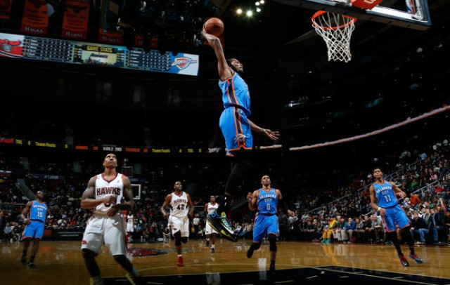 Kevin Durant monster slam against Atlanta