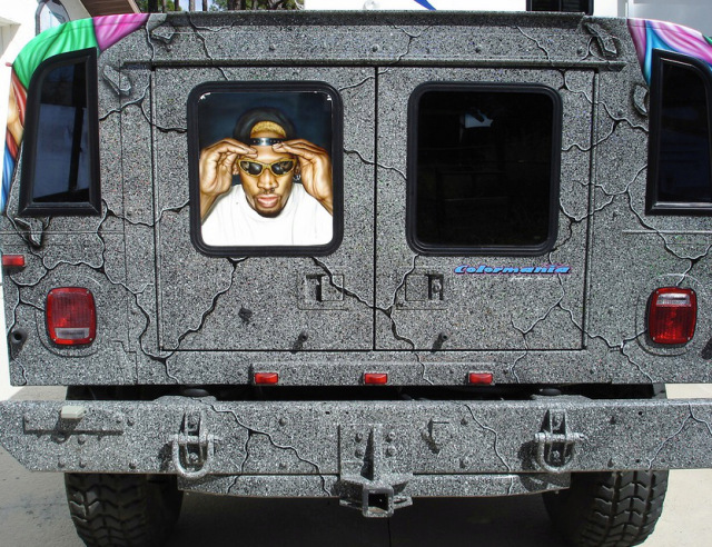 Dennis Rodman Custom Hummer With Naked Chicks Selling For 58k Photos