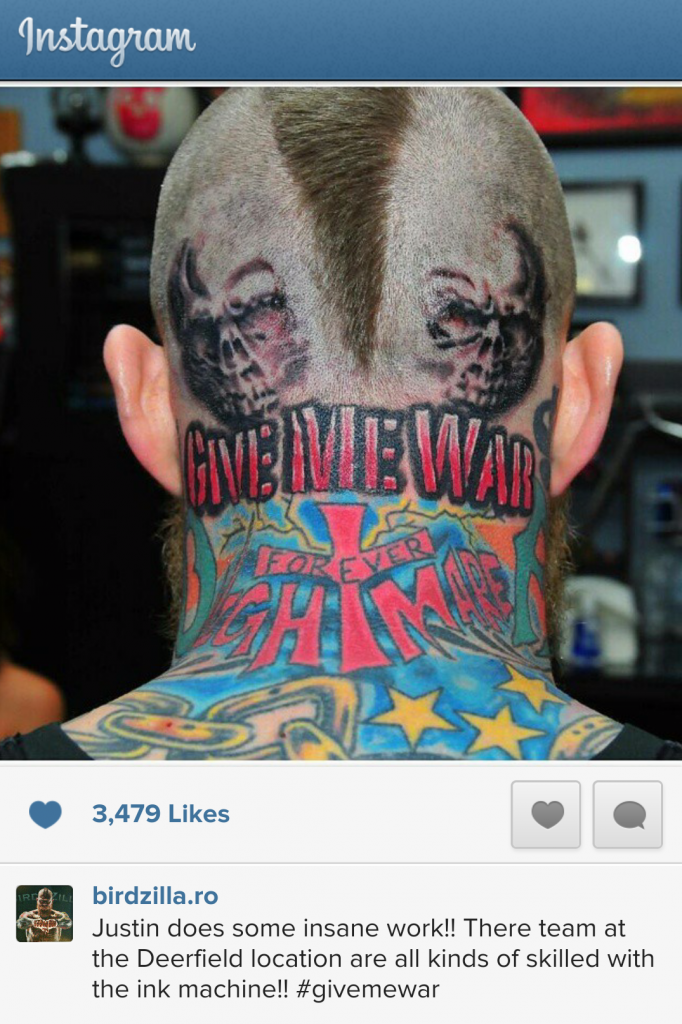 Birdman Wants 'War' With New Head Tattoo (Photos)