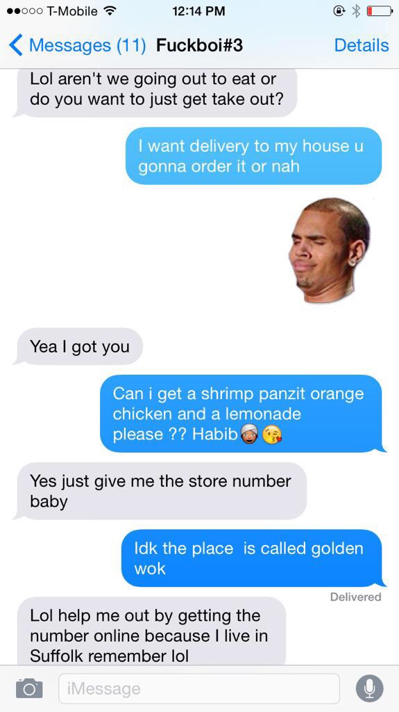 Girls get side guy to buy her BF food