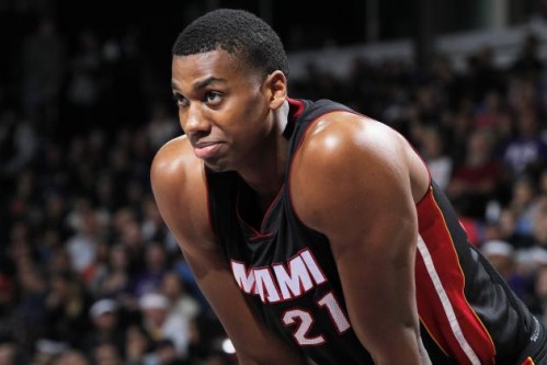 Hassan Whiteside promoting his 2K rating at Summer League