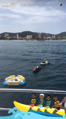 LeBron, D Wade & CP3 on Vacation With Banana Boat Snapchat Filter ...