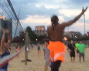 Cam Newton & Panthers Crash A Beach Volleyball Game In Baltimore (Video ...