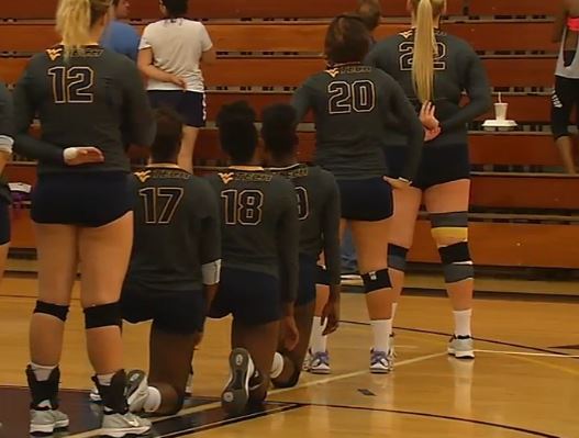 College Volleyball Players Kneel During Anthem in Support of Kaepernick ...