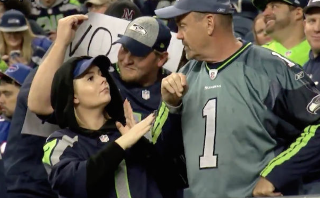 Seahawks Fan Gets Chastised By Female Companion For Calling Asst Coach ...