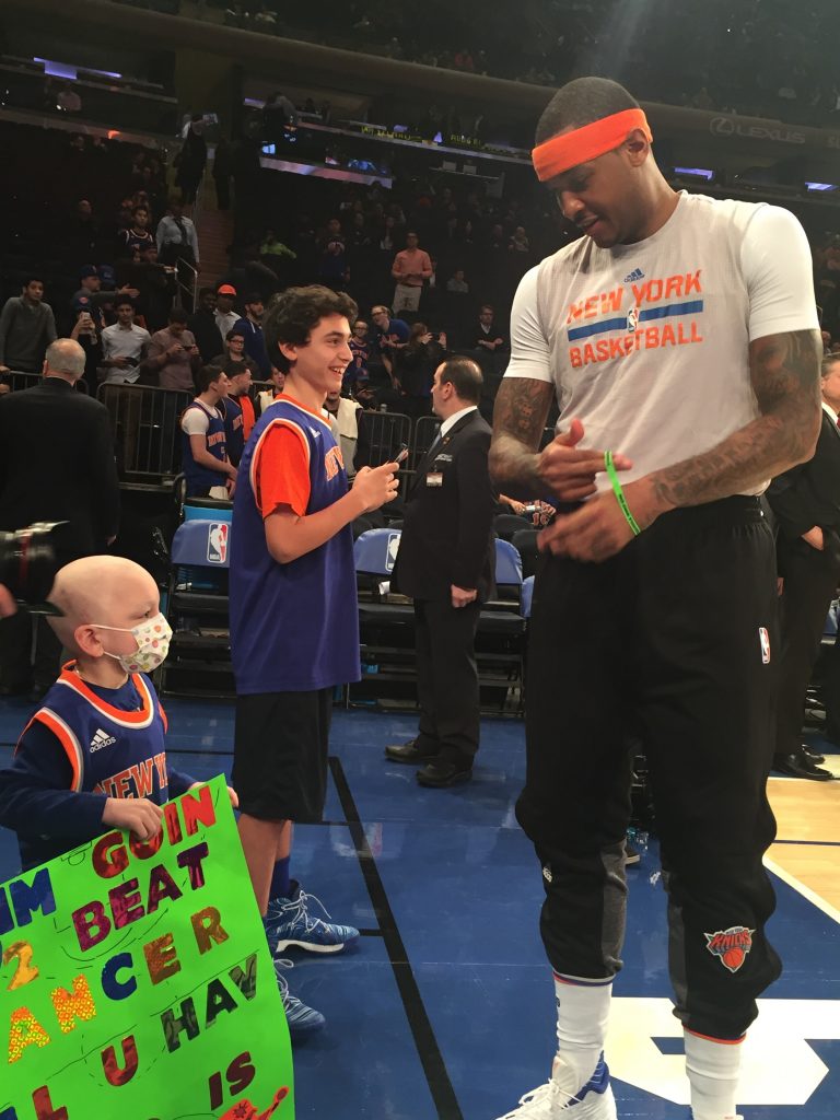 Carmelo Anthony child fighting cancer