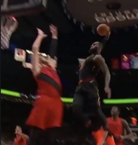 Watch LeBron Put Nurkic on a Poster With Dunk & The Bench Reactions ...