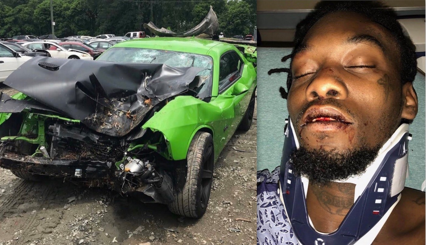 Cardi B Posts Photos Of Offset After Car Crash | BlackSportsOnline