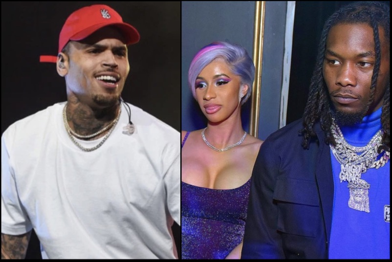 Chris Brown Tells Offset on IG He’s Going to Send Cardi B Flowers So She Knows How a Man is Supposed to Respect Her; Continues to Challenge Offset to a Fight (DMs-IG Comments)