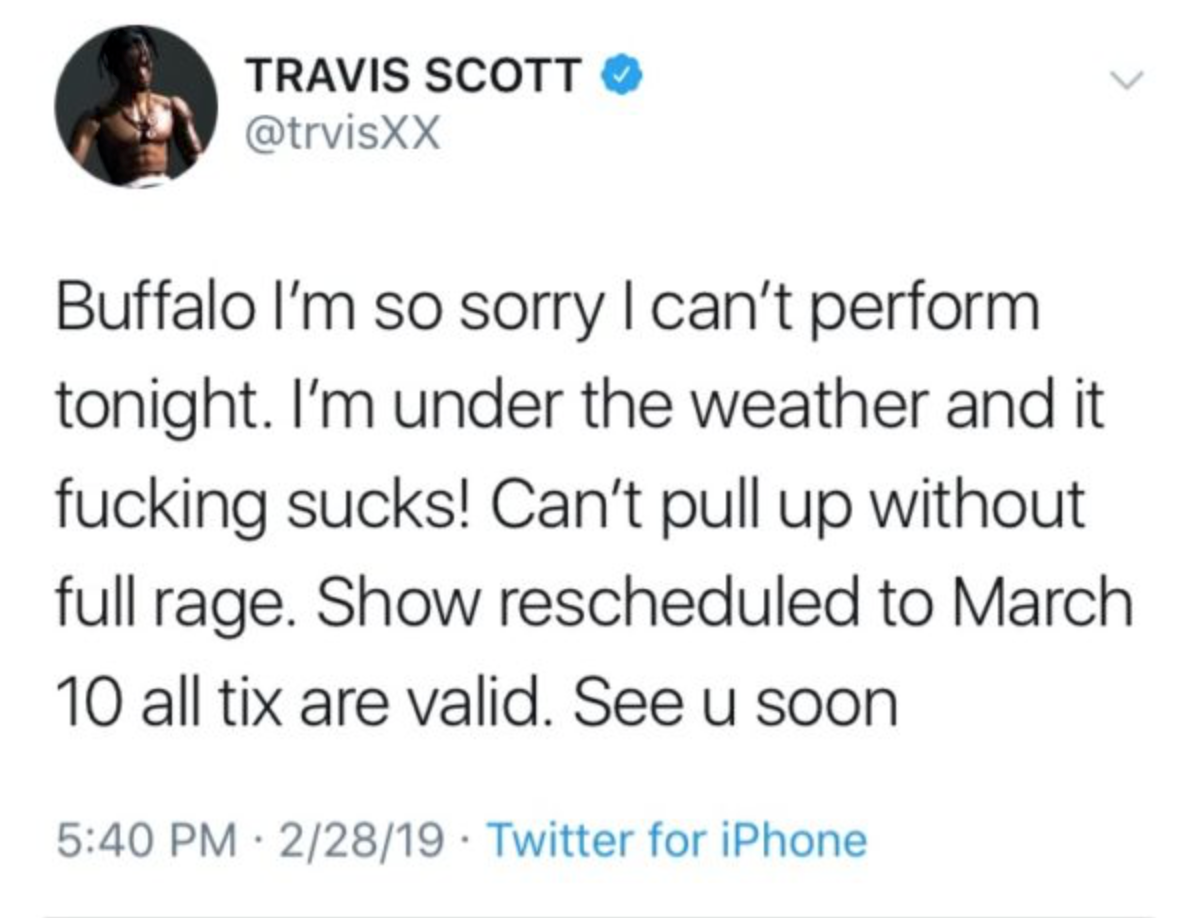 Travis scott tweet – BlackSportsOnline