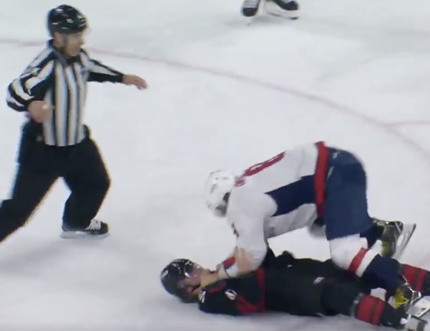 Watch Alex Ovechkin Knockout Andrei Svechnikov With a Clean Right Cross