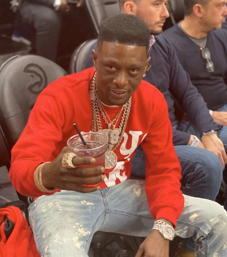 boosie wearing kappa shirt