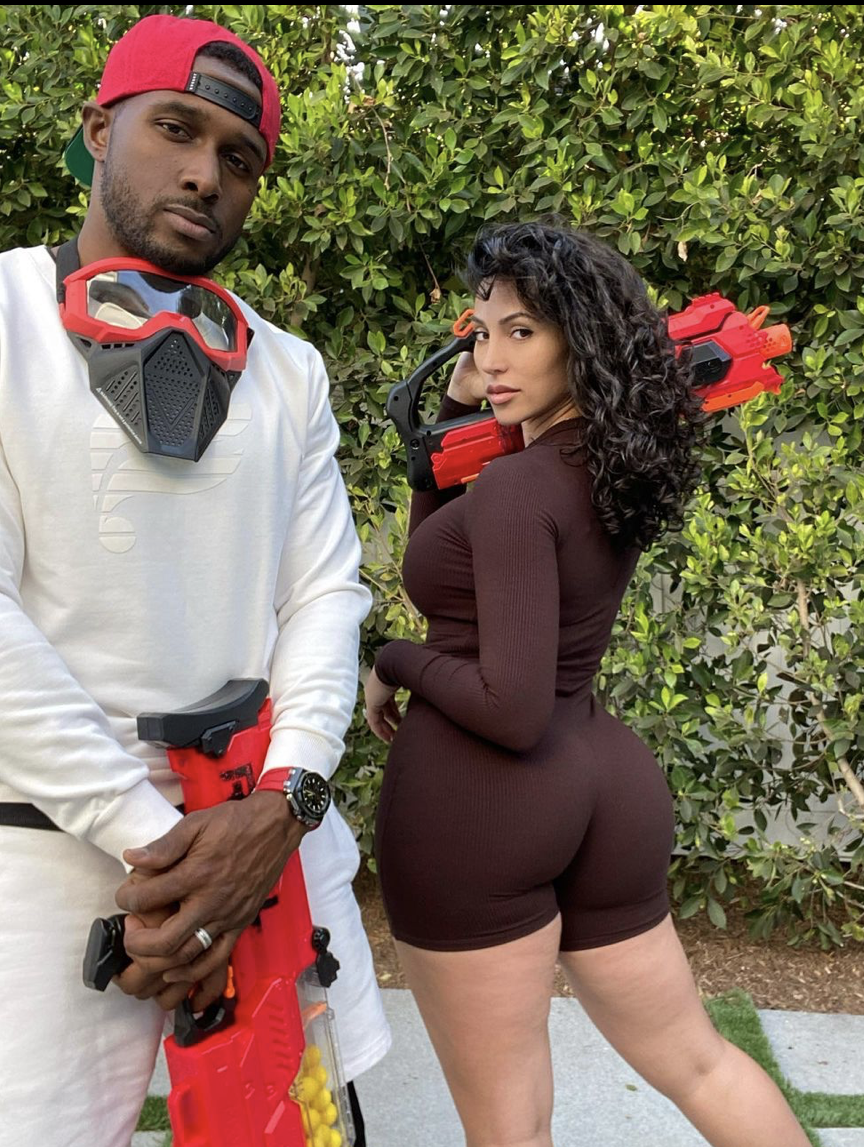 Watch Reggie Bush Show How Hard It Is For His Wife Lilit To Get Her Pants Over Her Butt