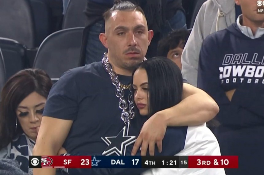 Sad Cowboys Fan Who Went Viral For Consoling His Lady Was Actually