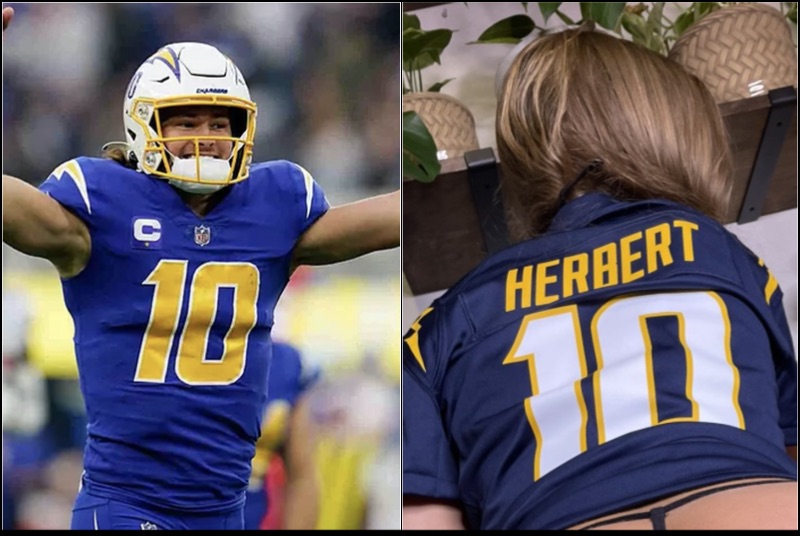 No Face Chargers Girl Offers Justin Herbert a One Night Stand If He  Continues to Play Well - BlackSportsOnline