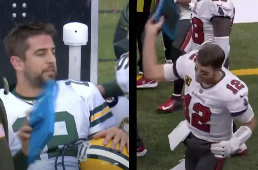 Aaron Rodgers On How His Tablet Toss Techniques Arent The Same As Tom Bradys Because Brady 