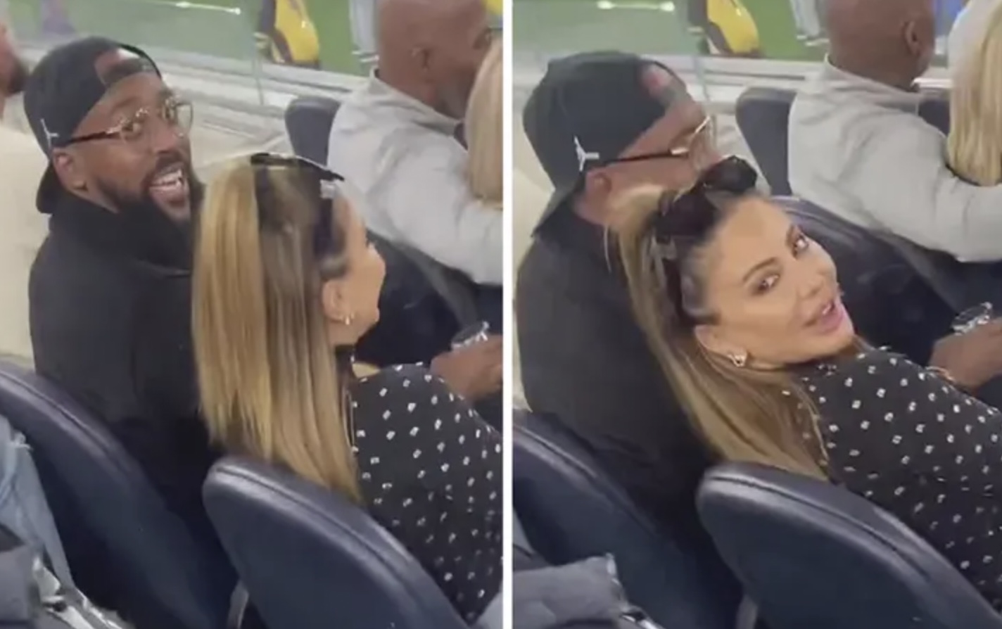 Watch Larsa Pippen and Michael Jordan’s Son Marcus Heckled at Chargers Game For Being a Couple