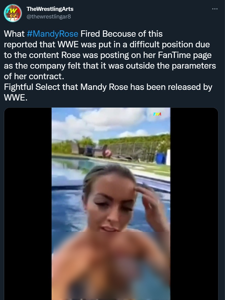 Watch Topless Video Of Mandy Rose That Got Her Fired By The WWE - Page 2 of  7 - BlackSportsOnline