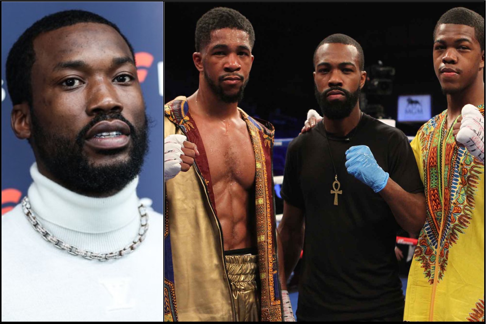 Meek Mill Gets Into Fight With The Boxing Russell Brothers At Gervonta Davis Fight