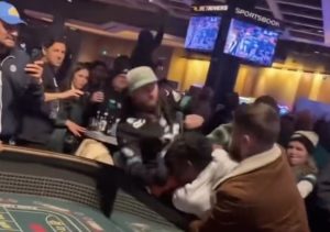 Watch Eagles Fans Brawl in the Casino After Losing Super Bowl to Chiefs