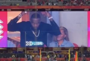 LeBron Reacts to Being Booed at Super Bowl By Putting an Imaginary Crown on His Head