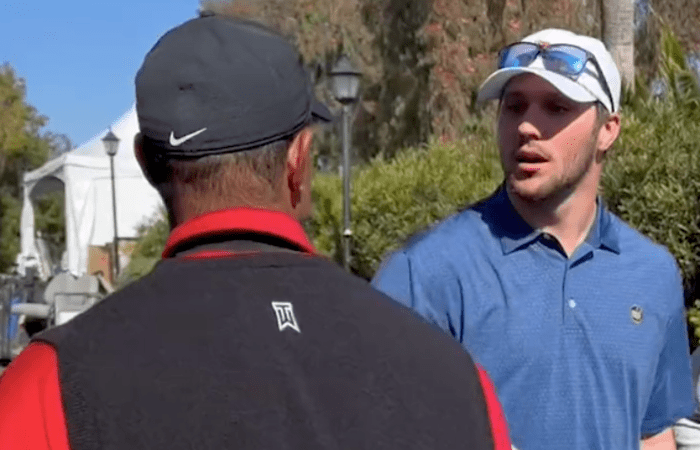 Watch Bills’ Josh Allen’s Get Starstruck After Meeting Tiger Woods At Genesis Invitational
