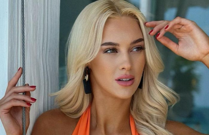 Veronika Rajek Drops Booty And Boob Photos In Orange Swimsuit Showing Curves Blacksportsonline