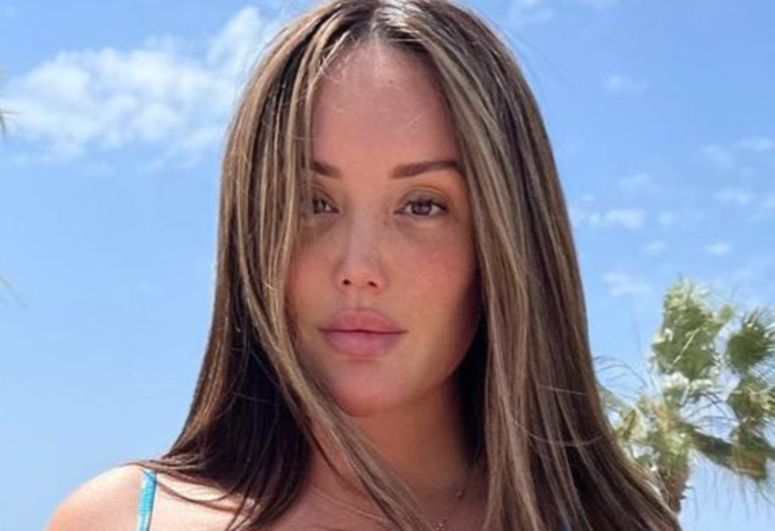 Charlotte Crosby Shows Off Her Body And Curves In Blue Floral Bikini During Lavish Greek Getaway