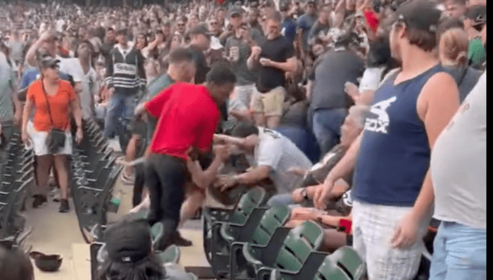 Watch Fans Engage In Brutal Brawl At White Sox Game For Over 2 Minutes