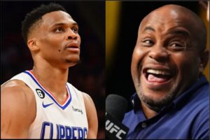Watch Daniel Cormier Take a Wild Shot At Russell Westbrook During UFC 288