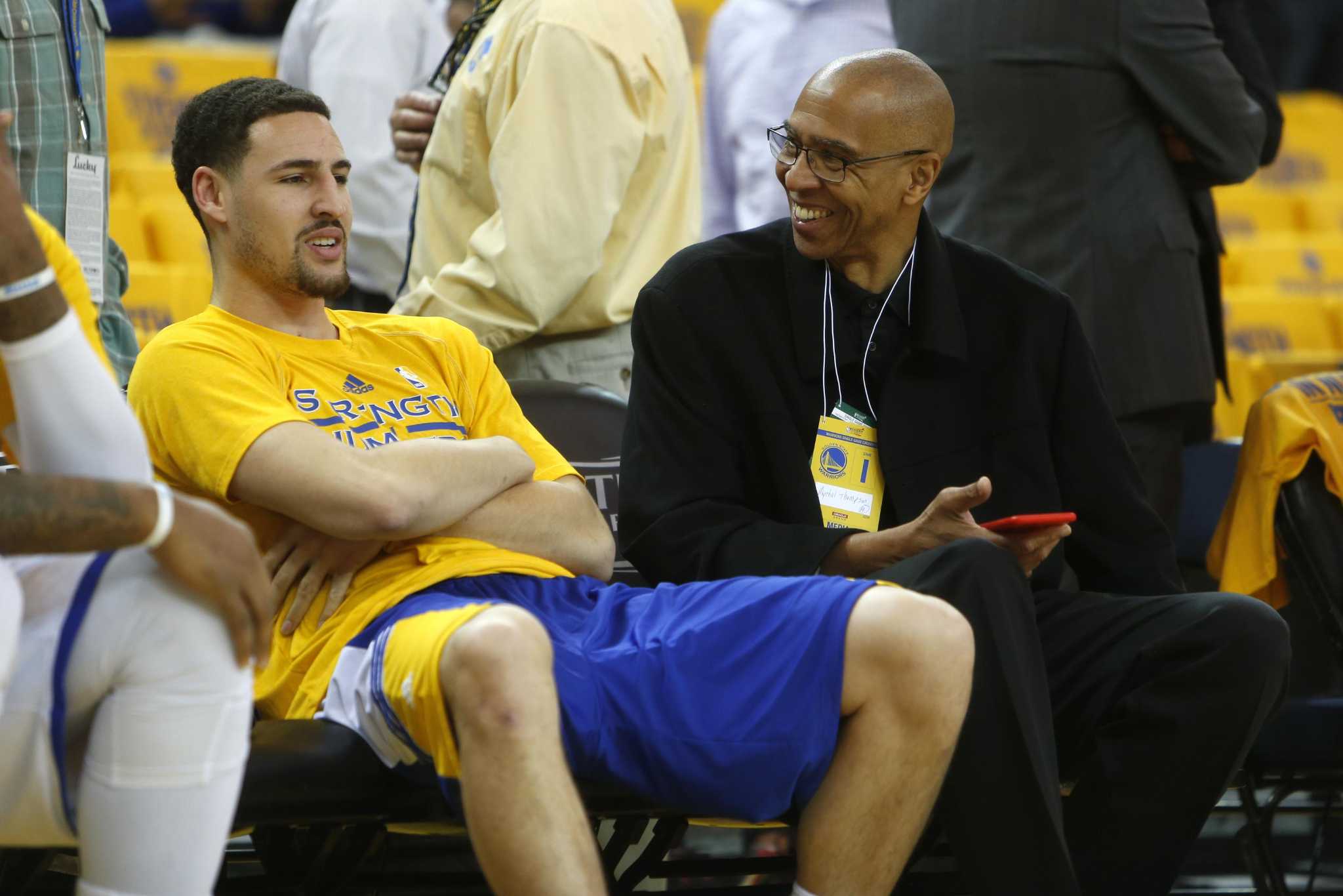 Klay Thompson on Who His Dad and Former Lakers Mychal Thompson Will Be Rooting For