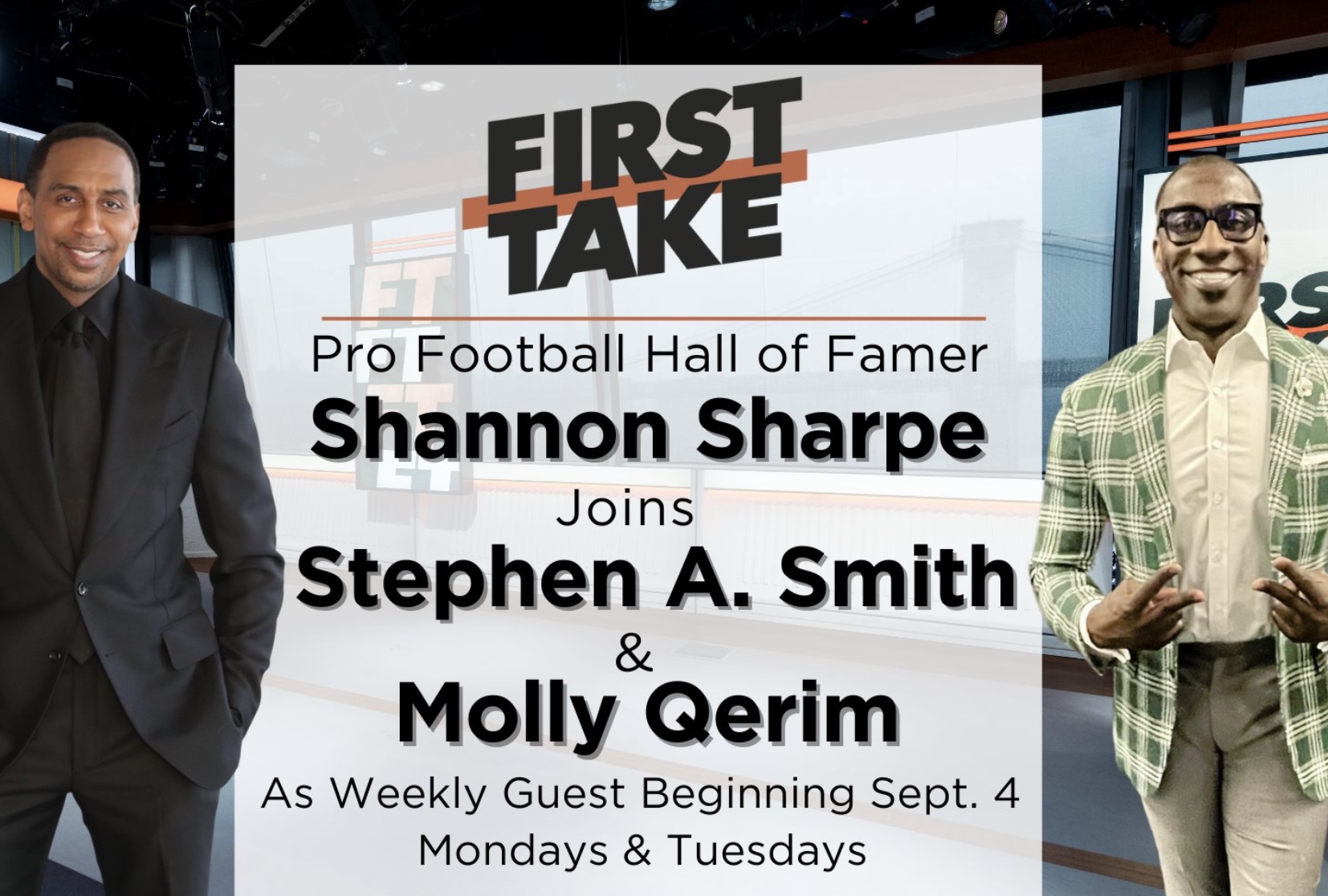 Shannon Sharpe Will Join Stephen A. Smith On “First Take”