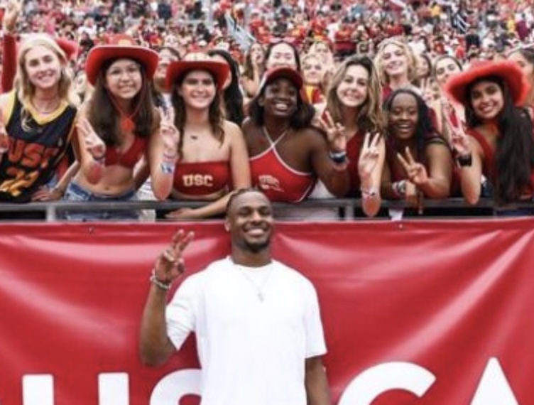 Bronny James Draws Attention With USC Female Fans at Nevada Game ...