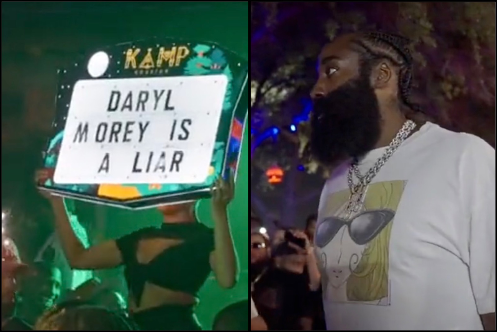 James Harden Throws Party at Houston Club and Has Bottle Girls Hold Up “Daryl Morey is a Liar” Signs
