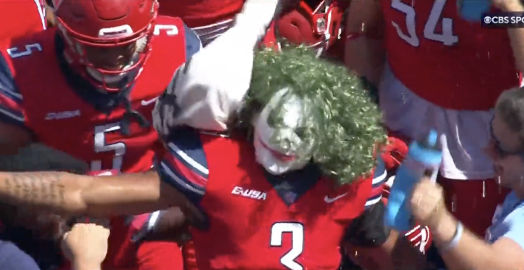 When Liberty University Defeated Bowling Green on Saturday, They Unveiled a Hilarious Joker Turnover Mask