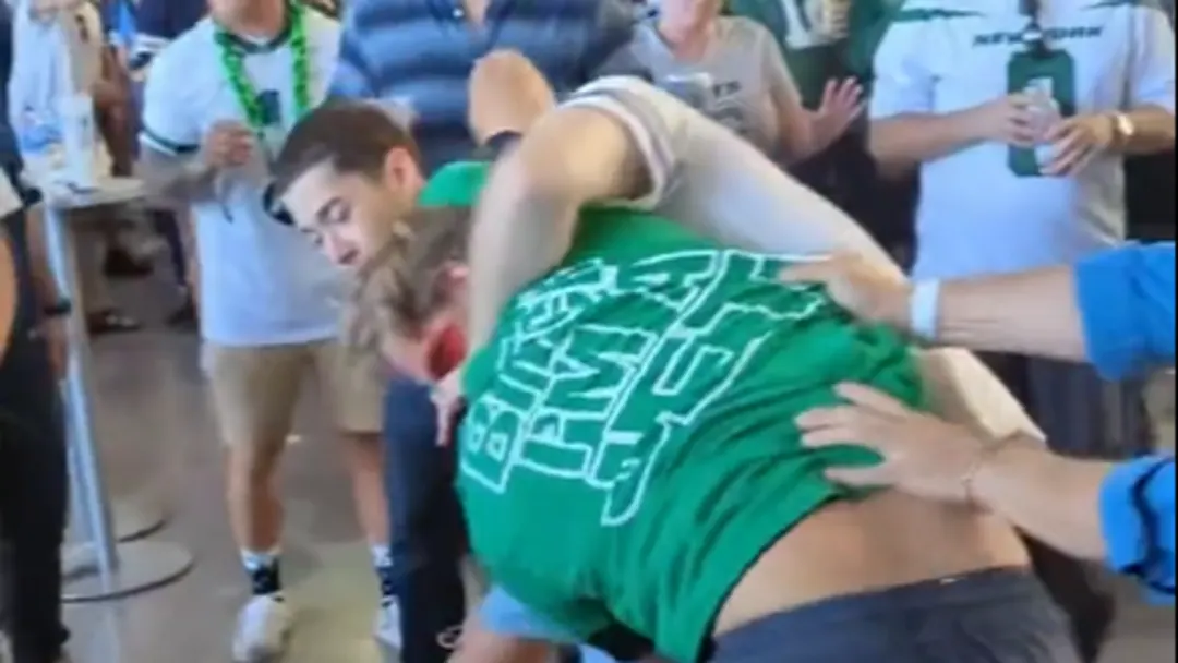 Fans of the Cowboys and Jets Go Nuts in a Wild Brawl at AT&T Stadium (Video)
