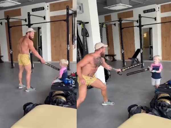 Conor McGregor Rectifies Minor Son’s Footwork While Training MMA at Home- WATCH